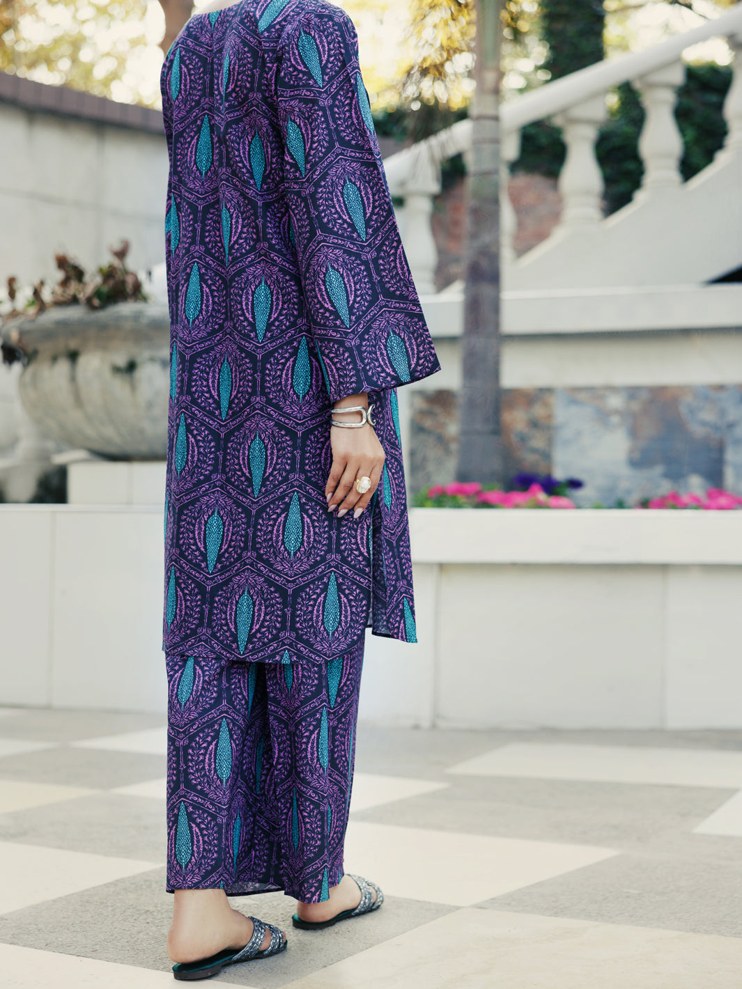 Lawn Black Stitched Suit - J. Junaid Jamshed