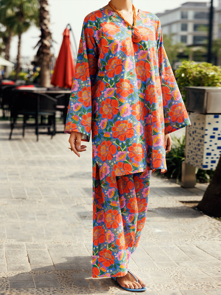 Lawn Multicolor Stitched Suit - Almirah