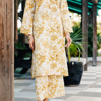 Lawn Beige Stitched Suit - Almirah