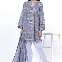 Lawn Purple Unstitched Suit - Khaadi