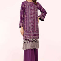 Cotail Purple Unstitched Suit - Gul Ahmed