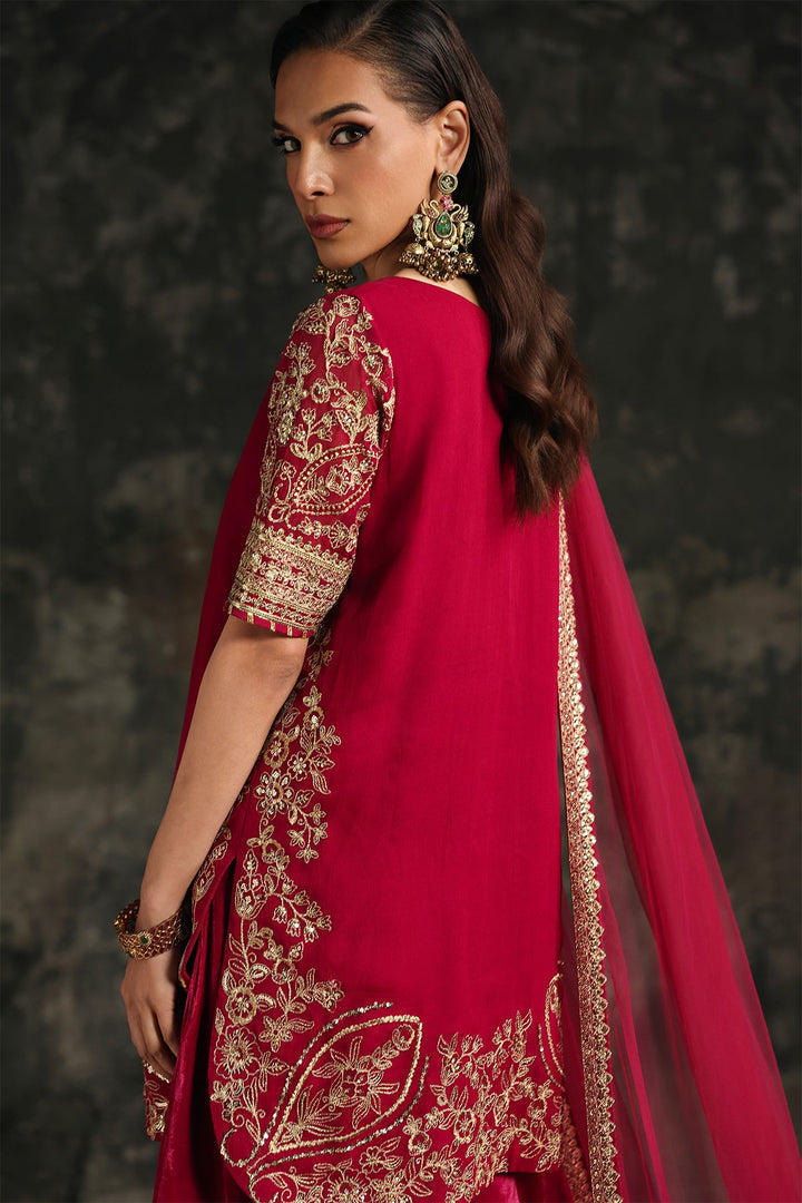Chiffon Pink Stitched Suit - Charizma