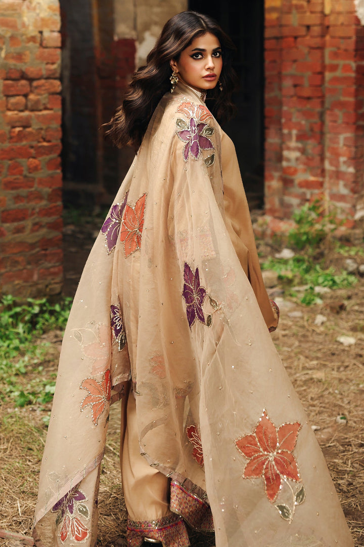 Embroidered Raw Silk Skin Stitched Suit - Charizma