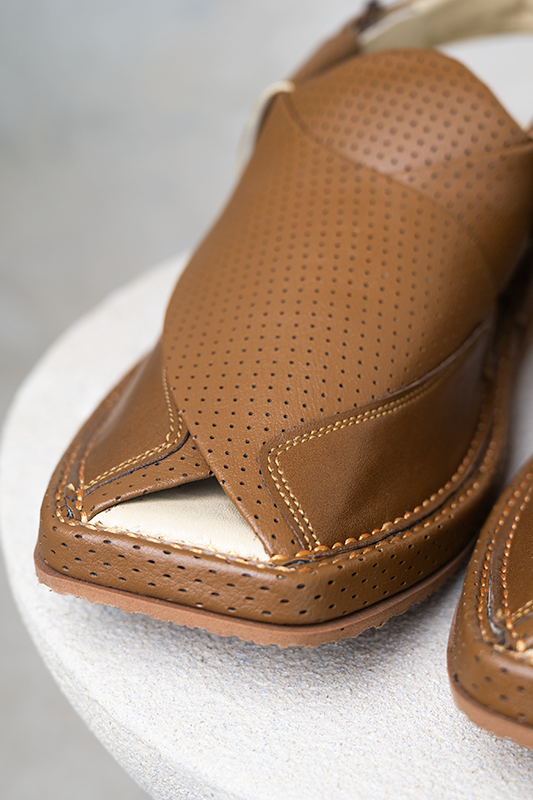 Peshawari Chappal - Brown - Jiah