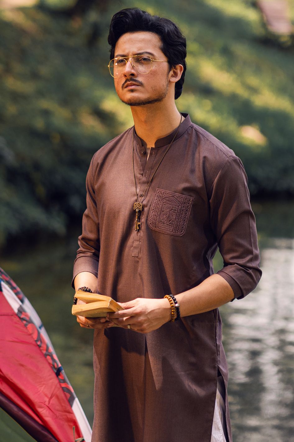 Blended Brown Kurta - Almirah