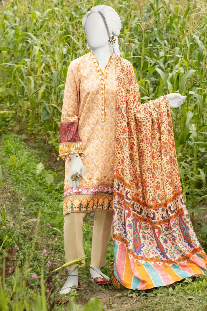 Viscose Beige Ladies 3 Piece Suit  -  J. Junaid Jamshed