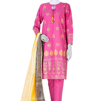Lawn Pink 3 Piece Suit - J. Junaid Jamshed