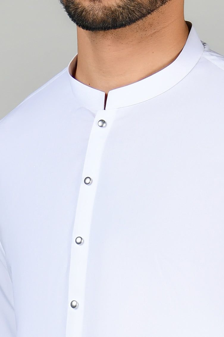 Blended Off White Kurta Trouser - J. Junaid Jamshed
