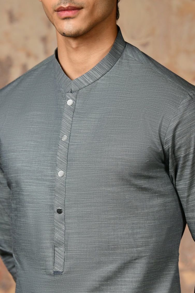 Cotton Green Kurta - J. Junaid Jamshed