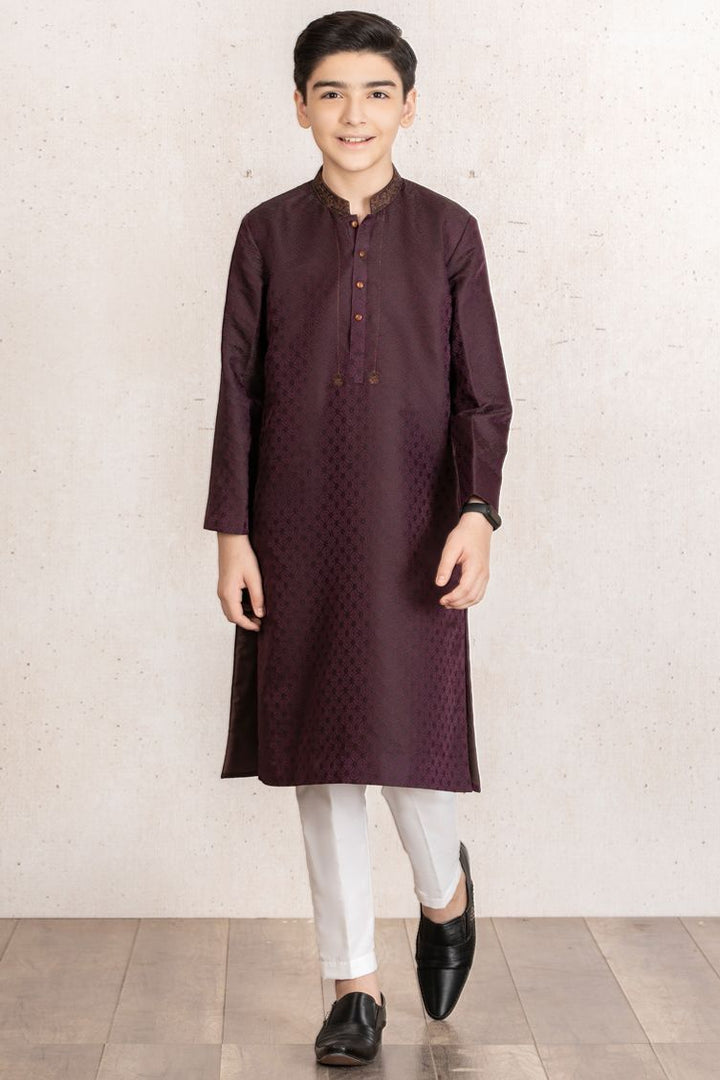 Deep Purple Kurta - J. Junaid Jamshed Kids