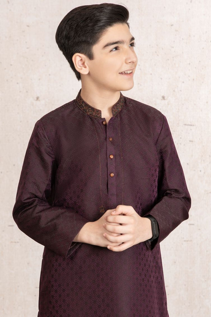 Deep Purple Kurta - J. Junaid Jamshed Kids