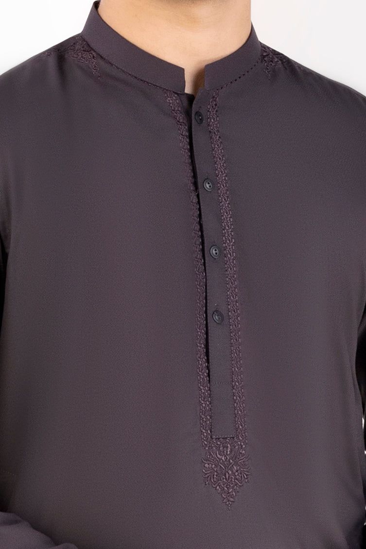 Blended Cedar Brown Kurta - J. Junaid Jamshed