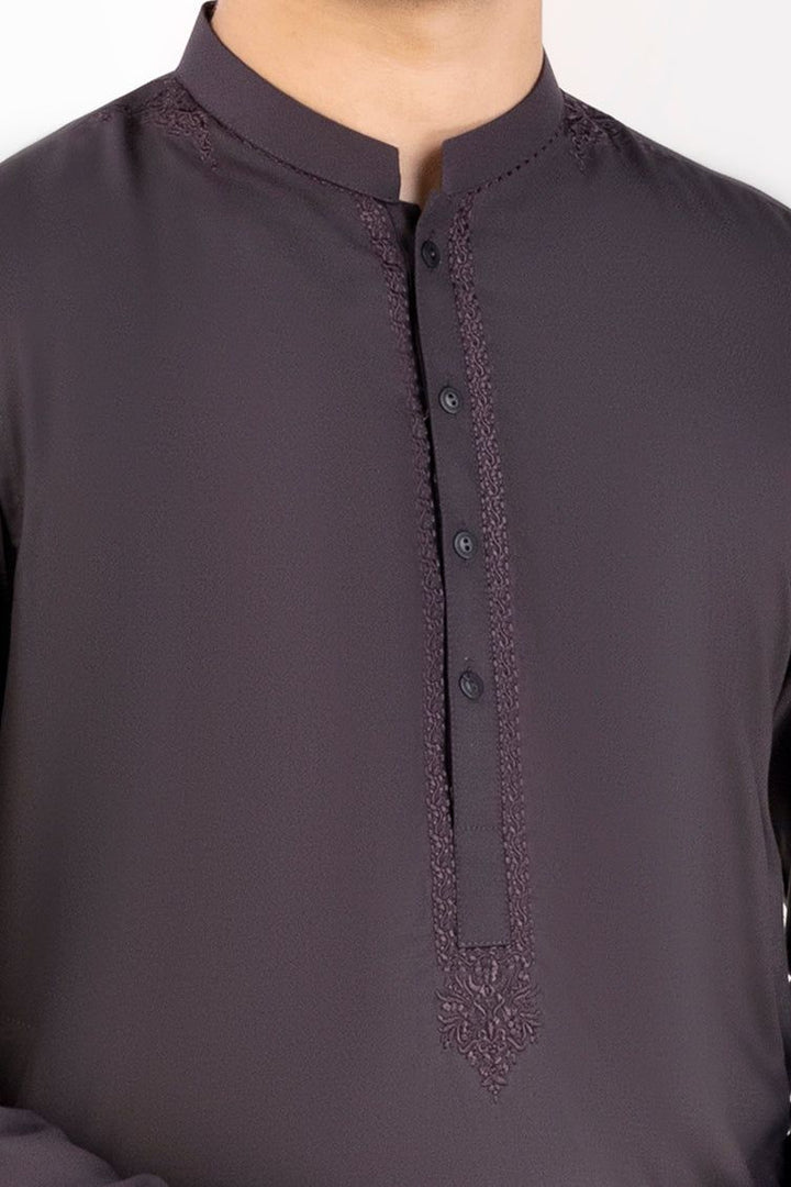 Blended Cedar Brown Kurta - J. Junaid Jamshed
