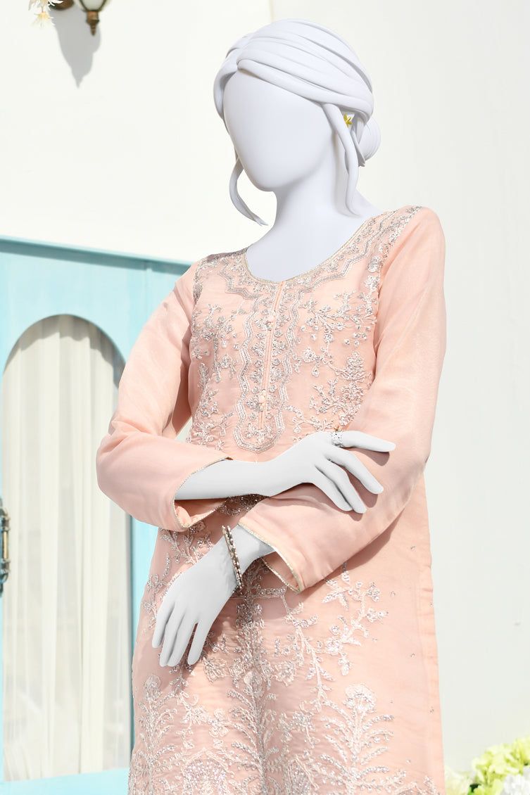 Silk Pink Kurti - J. Junaid Jamshed