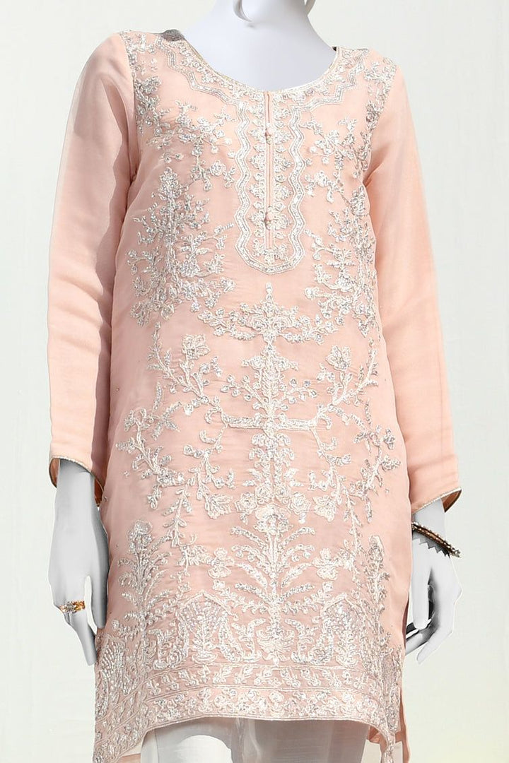 Silk Pink Kurti - J. Junaid Jamshed