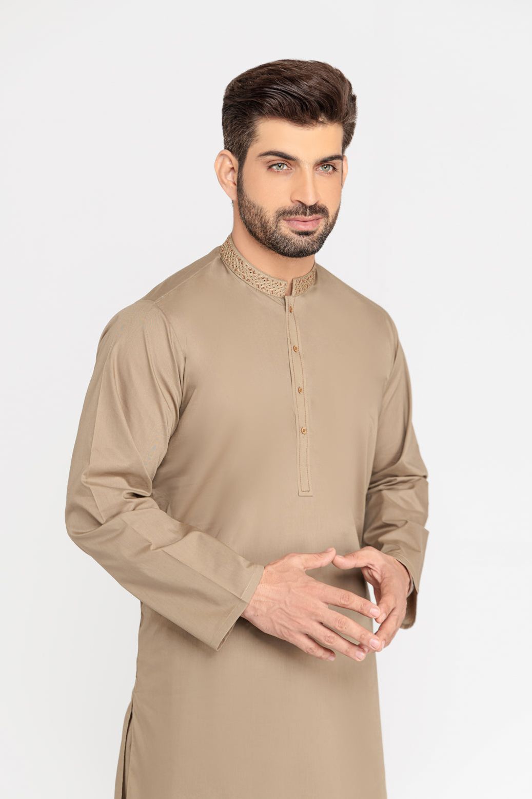 Blended Green Kurta Shalwar - Bonanza