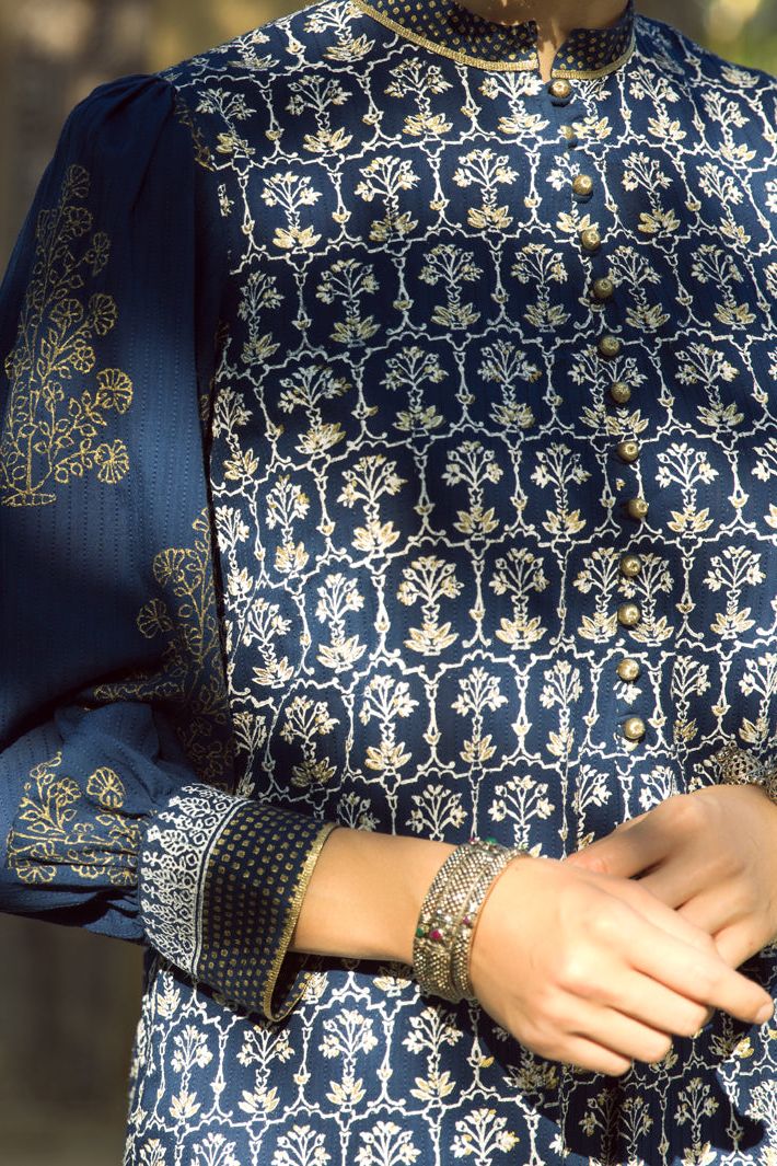 Cotton Blue Kurti - Almirah