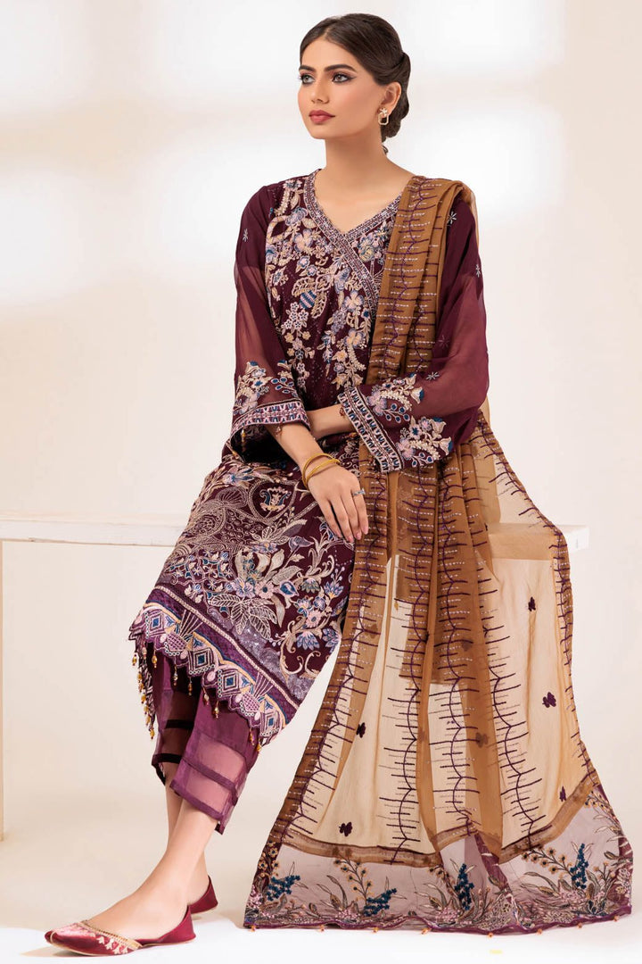 Chiffon Brown 3 Piece Suit - Bonanza
