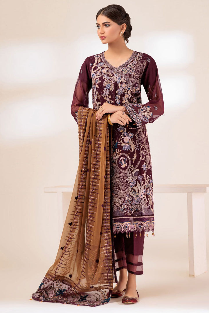 Chiffon Brown 3 Piece Suit - Bonanza