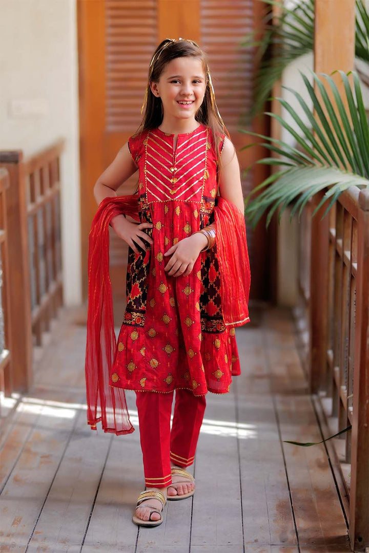 Red Casual 3 Piece Suit - Senorita Kids