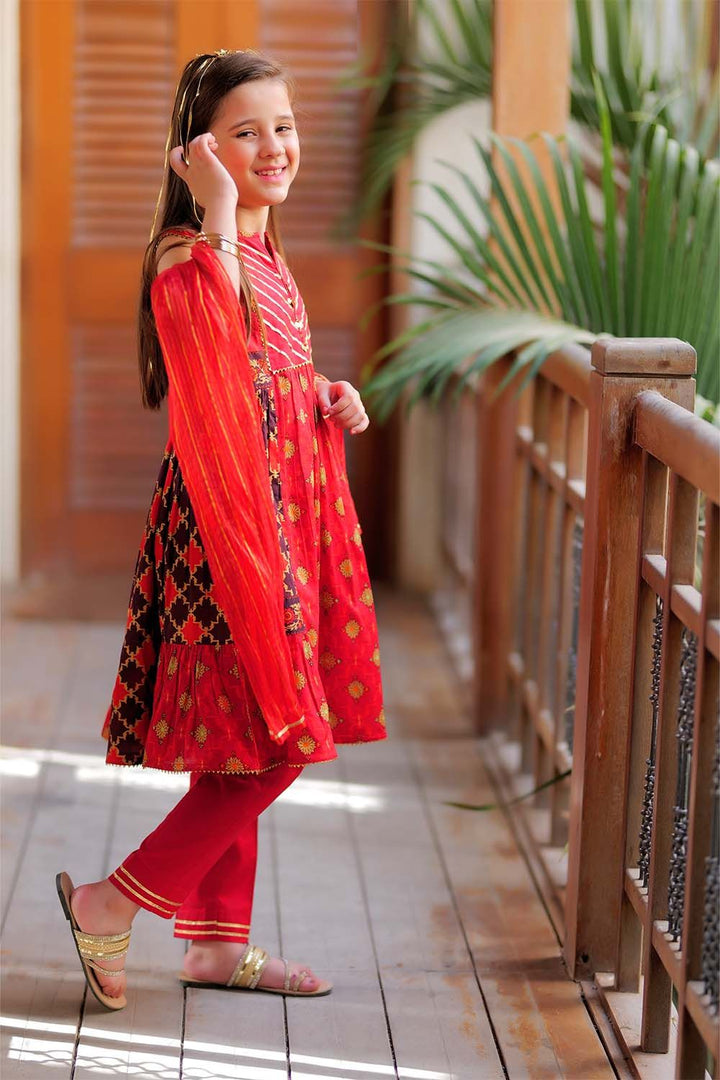 Red Casual 3 Piece Suit - Senorita Kids