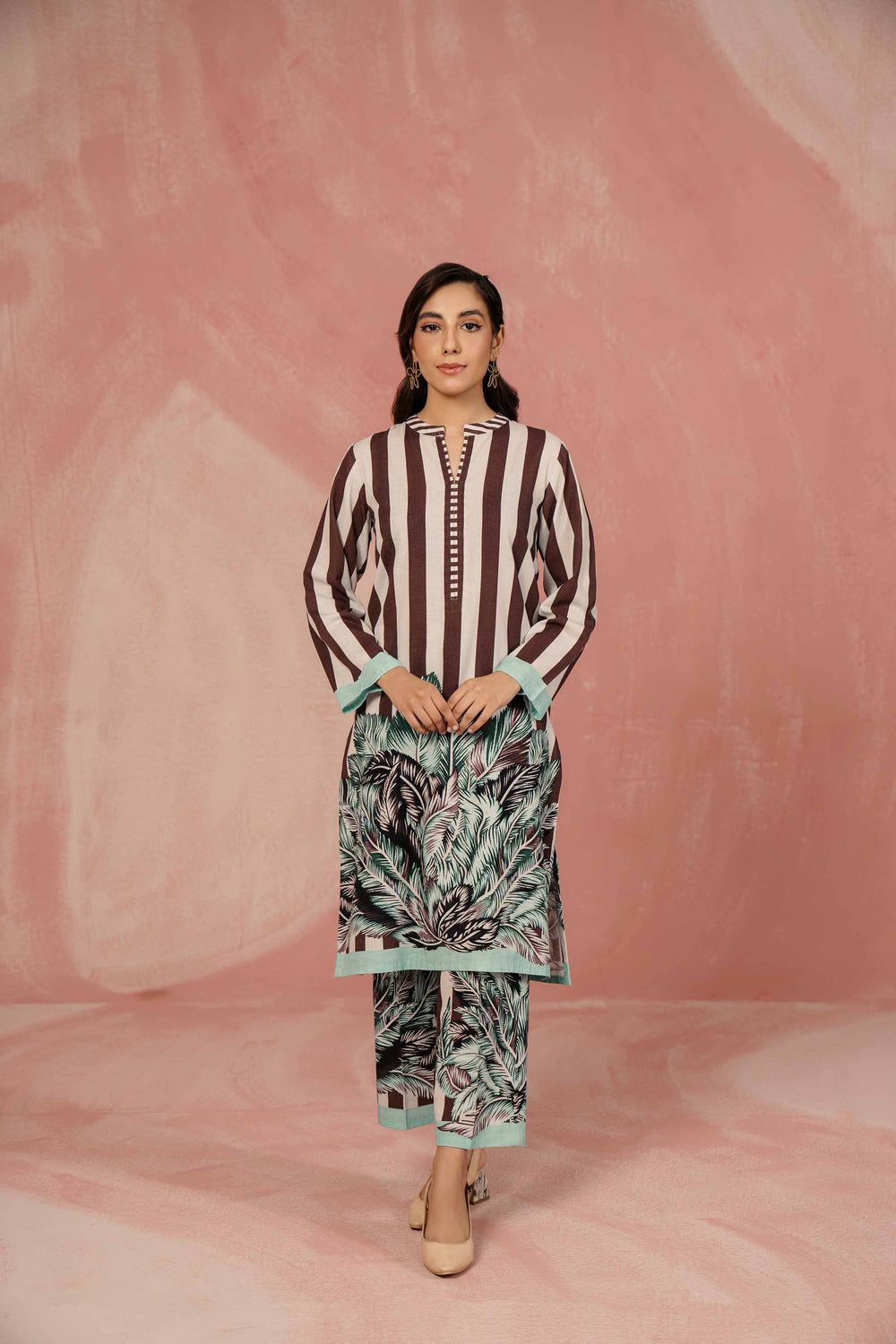 Karandi Brown 2 Piece Suit - Nishat