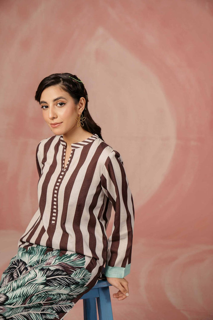 Karandi Brown 2 Piece Suit - Nishat