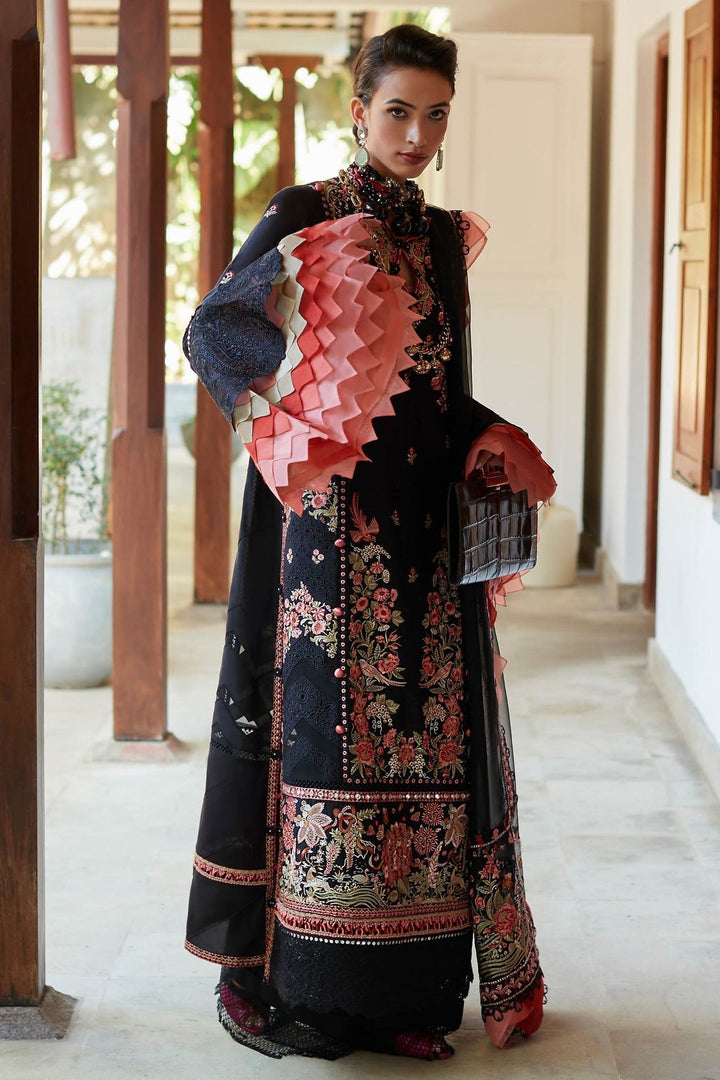 Black 3 Piece Suit - Elan Luxury Lawn