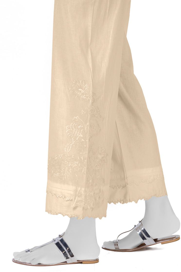 Dyed Beige Trouser - J. Junaid Jamshed