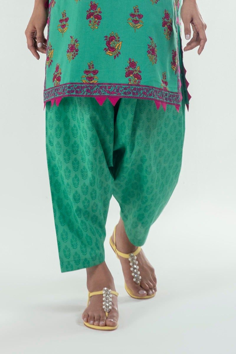 Green Shalwar - Sana Safinaz RTW